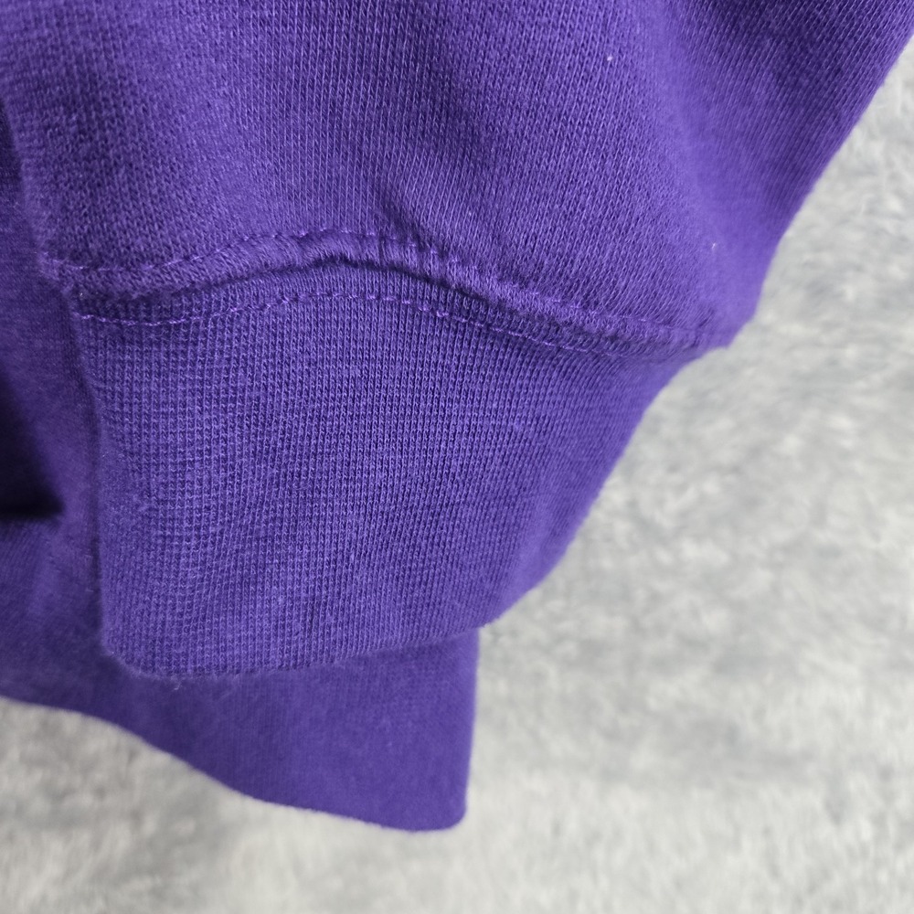 East Carolina ECU Quarter Zip Pullover Shirt Sweatshirt Men 2XL Purple Pirates - Picture 8 of 10